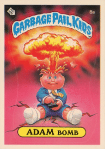 Garbage Pail Kids Adam Bomb card
