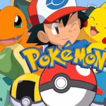 Pokemons, Ash and other pokomons on one picture.