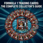 Title Formula 1 trading cards: the complete collector`s guide, topps chrome F1 card box organized in circle manner