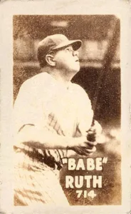 Babe Ruth Hocus Focus Topps » Cards Mania Babe Ruth sepia photo card from the 1948 Topps Hocus Focus set